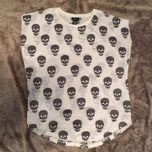 Glittery Skull Top